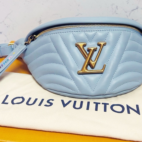 Louis Vuitton Handbags - Authentic Louis Vuitton Pale Blue Wave Smooth Calfskin Bum Bag